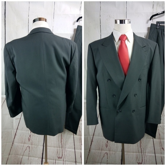 Montebello 41R Double Breasted Gray 2pc Suit - Picture 5 of 8